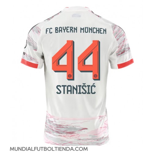 Camiseta Bayern Munich Josip Stanisic #44 Segunda Equipación Replica 2025-26 mangas cortas